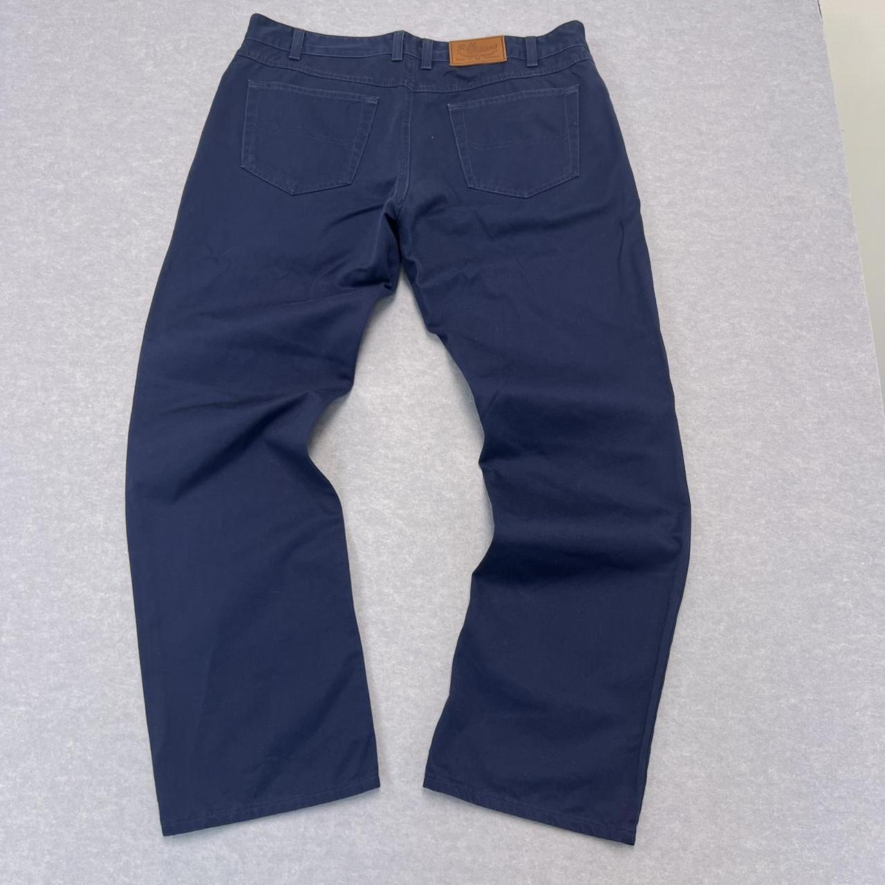 Vintage R.M. Williams Men’s Navy Blue Trousers Pants Straight Leg TJ711 W38R L32