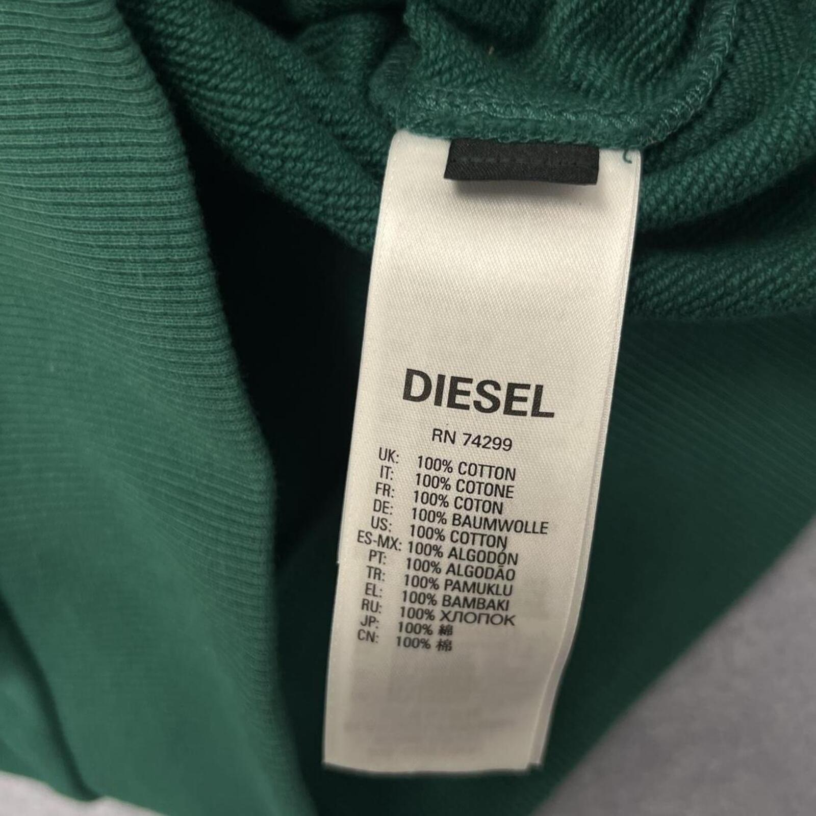 Vintage Diesel Streetwear Oversized Forrest Green SpellOut Graffiti Youth 14Y