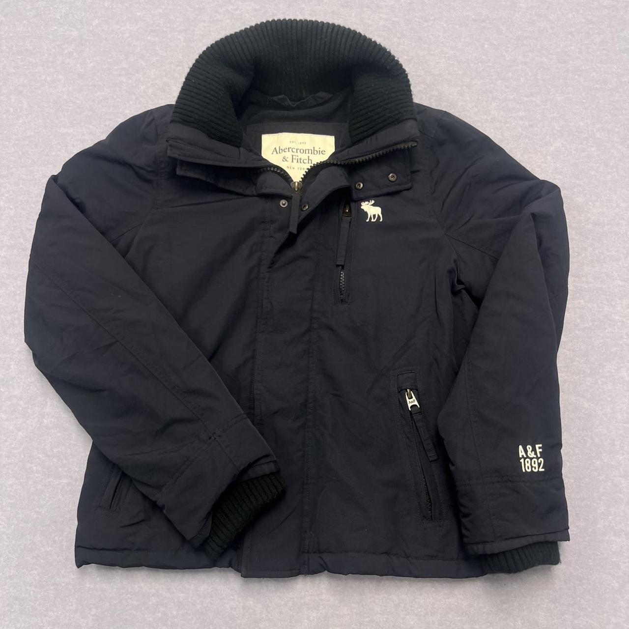Vintage Abercrombie & Fitch Navy Blue Full Zip Heavyweight Puffer Jacket Large