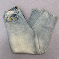 Vintage Half Half Streetwear Men's Light Wash Carpenter Jeans Rat Logo W30"