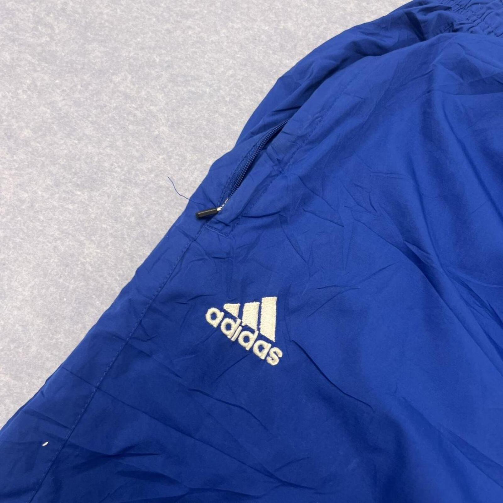 Vintage Adidas Kansas Jayhawks KU NCAA Royal Blue Baggy Track Pants Men's XL