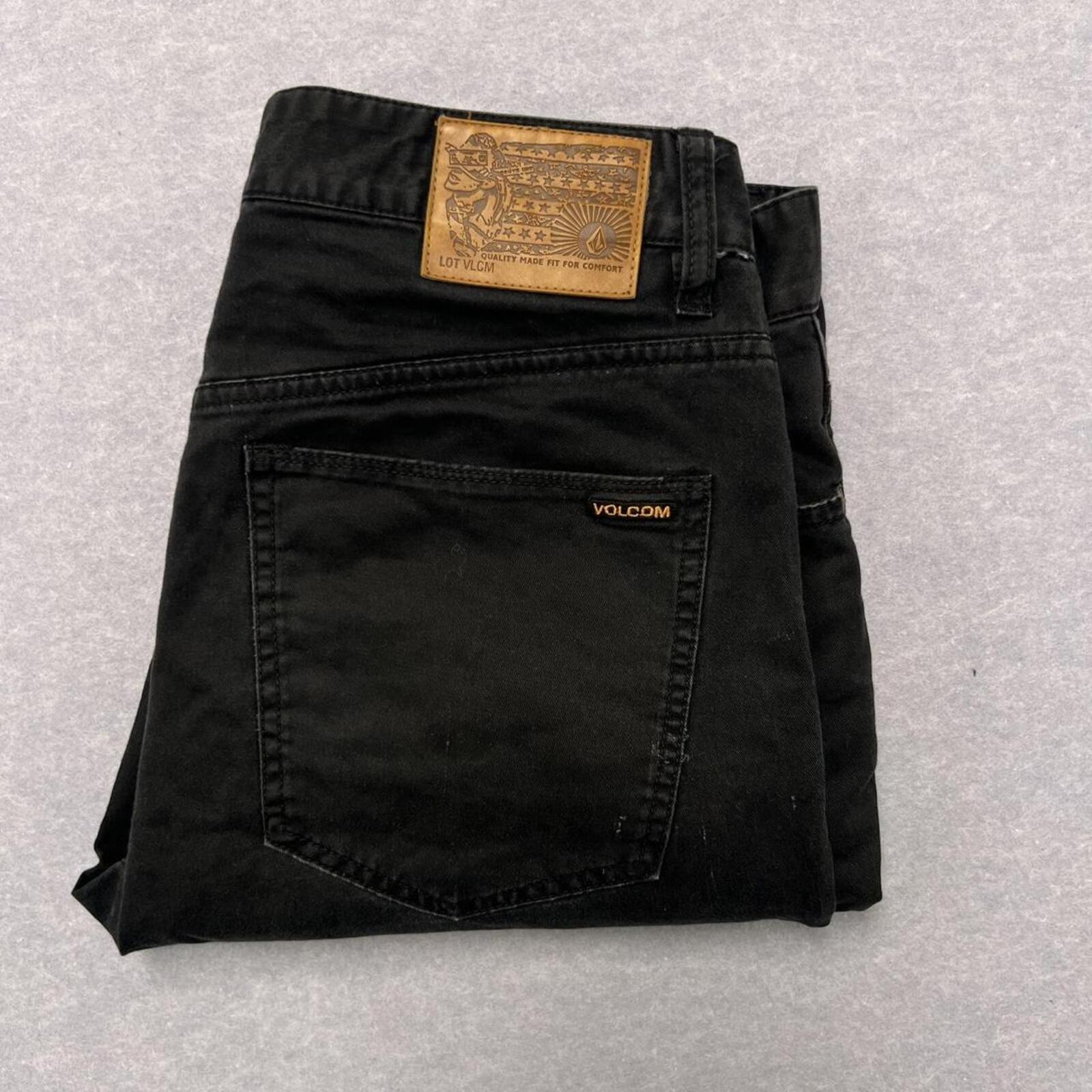 Vintage Volcom Skate “Solver” Modern Straight Black Denim Jeans Men's W32