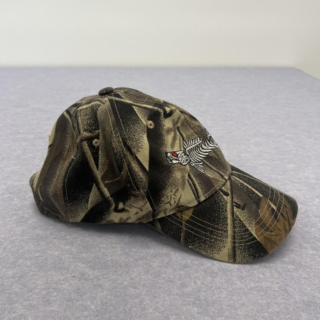 Vintage Camouflage Outdoor Hunting Cap Camo AOP Fish Bones Skeleton Adjustable