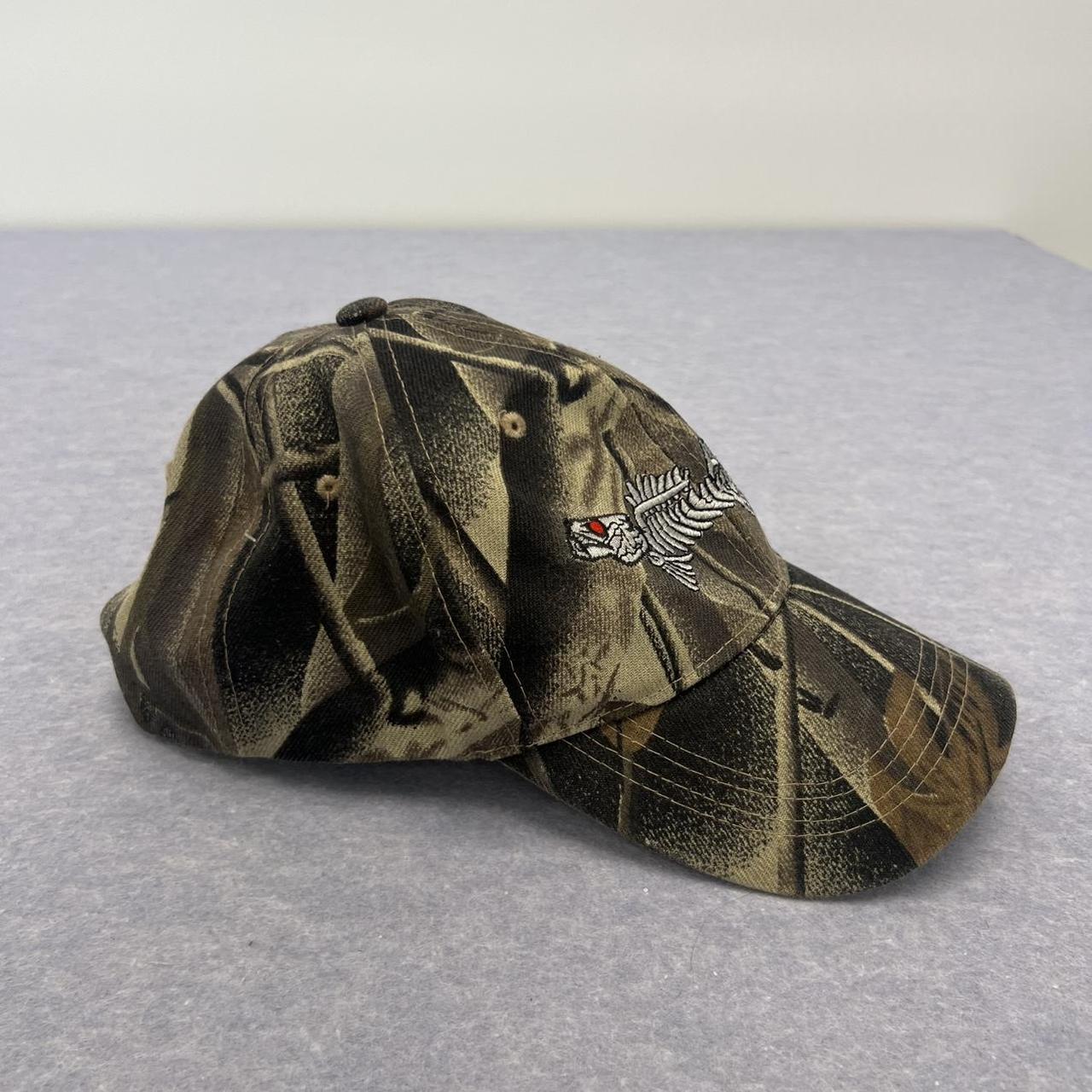 Vintage Camouflage Outdoor Hunting Cap Camo AOP Fish Bones Skeleton Adjustable