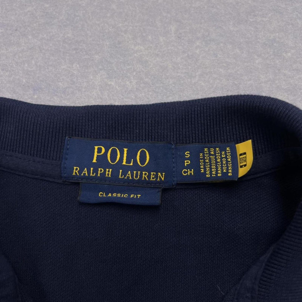 Polo Ralph Lauren Navy Blue Preppy Polo Shirt (Red Pony) Classic Fit Men's Small