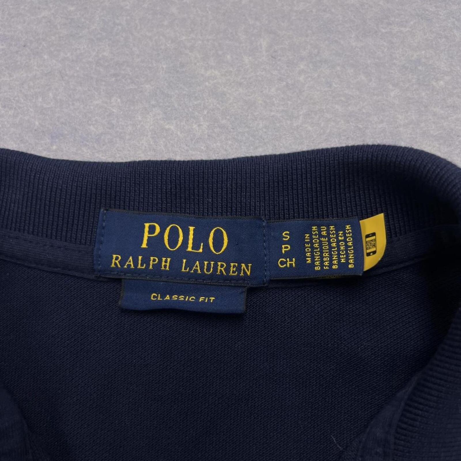 Polo Ralph Lauren Navy Blue Preppy Polo Shirt (Red Pony) Classic Fit Men's Small