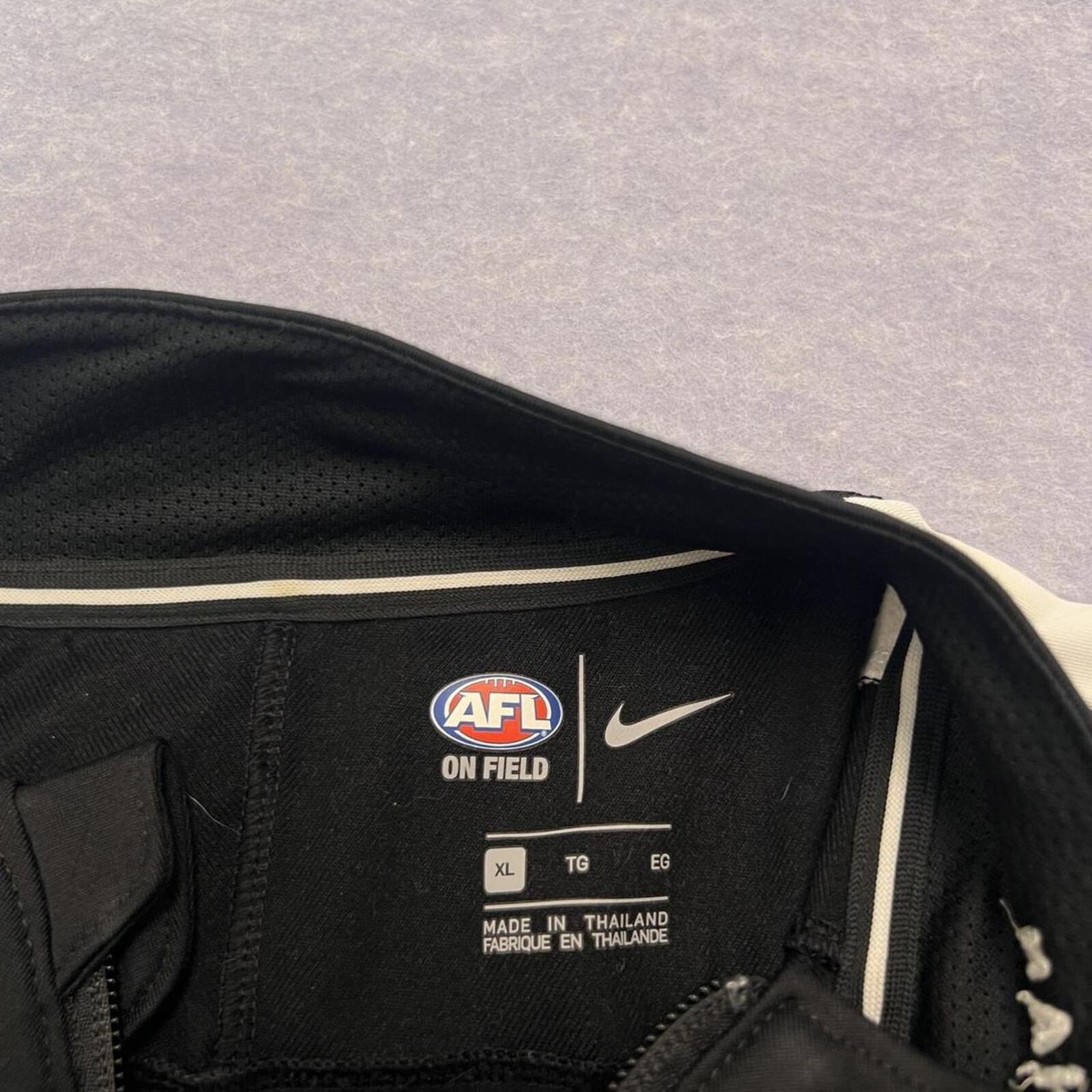 Nike Collingwood Magpies AFL On Field Full Zip Training Track Jacket Black XL