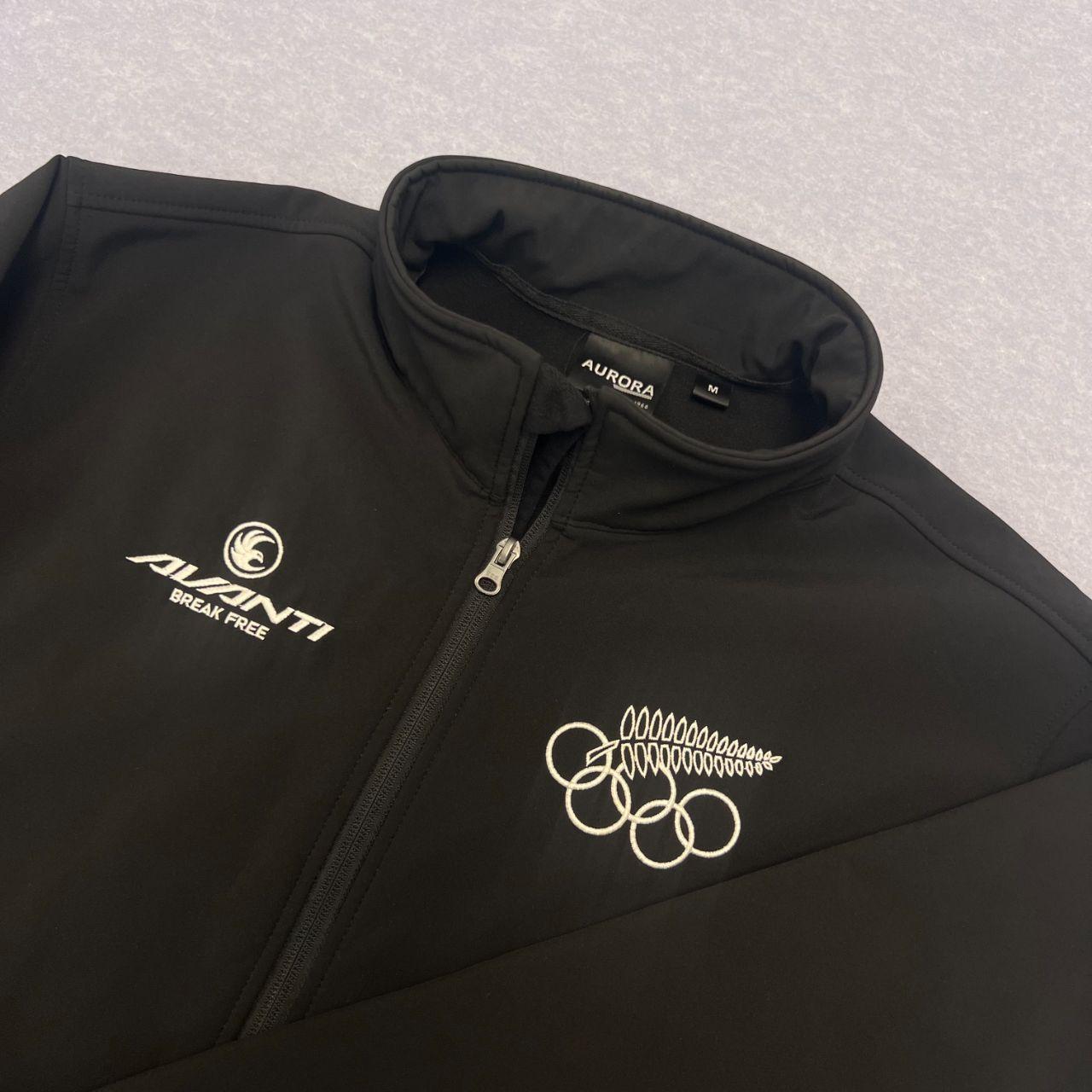 New Zealand Olympic Team Black Softshell Track Jacket Avanti Aurora Men's Medium