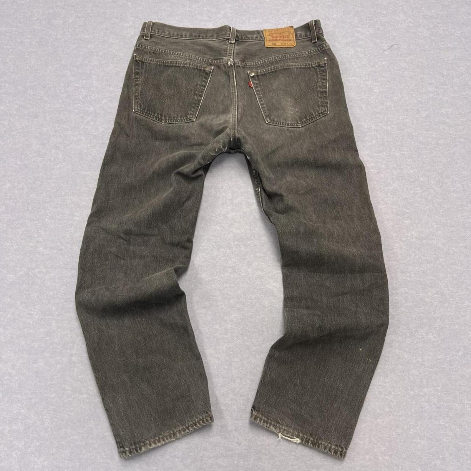 Vintage 1994 Levi’s 501 Grey Denim Jeans Made In USA Faded Distressed W38 L30