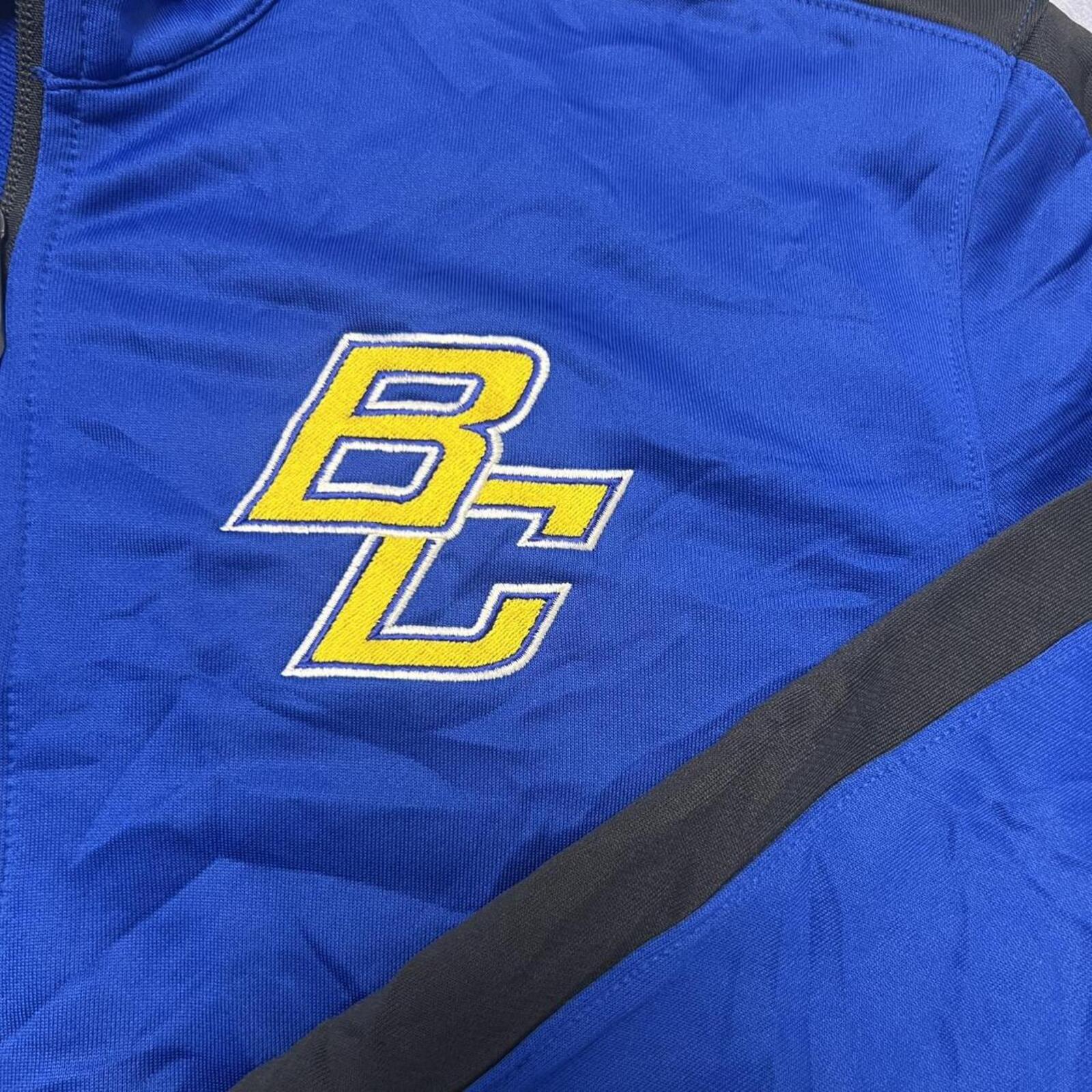 Nike Dri-Fit BC Blackhawk Christian Varsity Track Jacket Blue Black XL USA