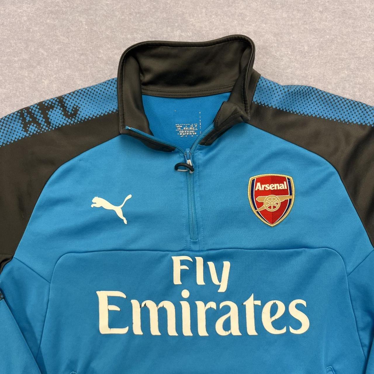 Vintage Puma Arsenal FC Light Blue Full Zip  Soccer Training Track Jacket Large