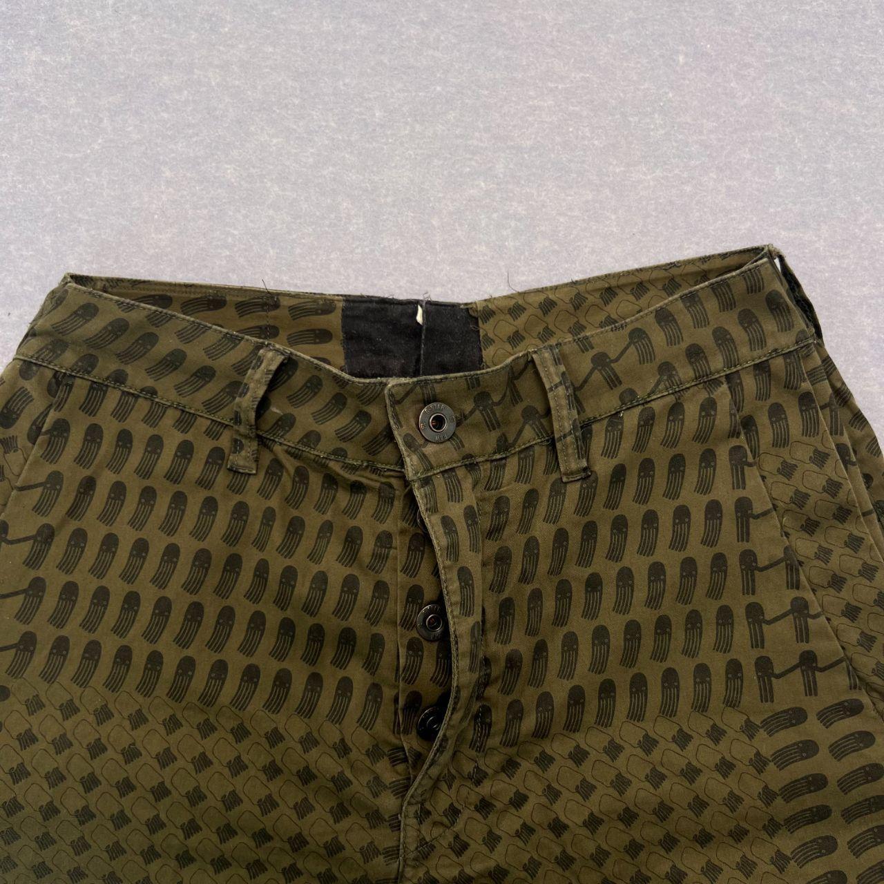 G-Star RAW x Pharrell Williams Bionic Yarn RAW For The Oceans Khaki AOP Squid Trousers Chino Pants W33 L32