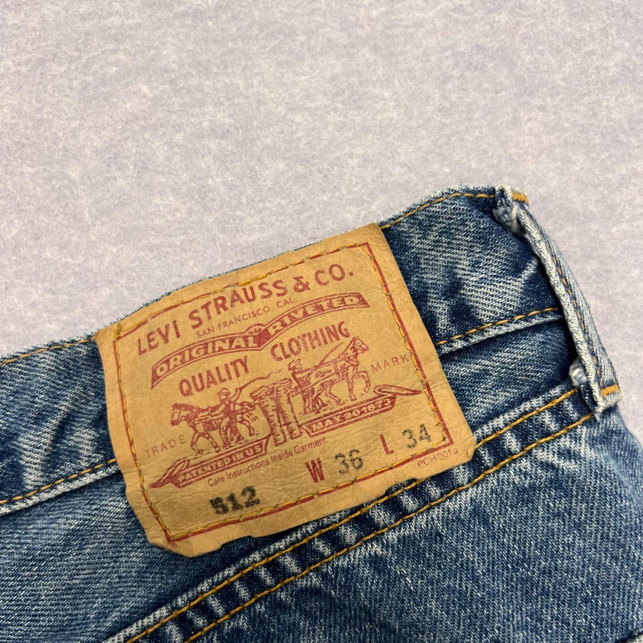 Vintage 2002 Levi's 512 Made In Australia Dark Wash Denim Straight Jeans W36 L34