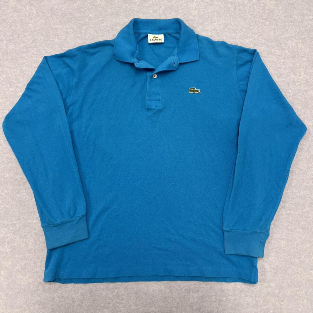 Vintage Lacoste Men’s Light Blue Long Sleeve Dress Polo Preppy Size 3 (Small)