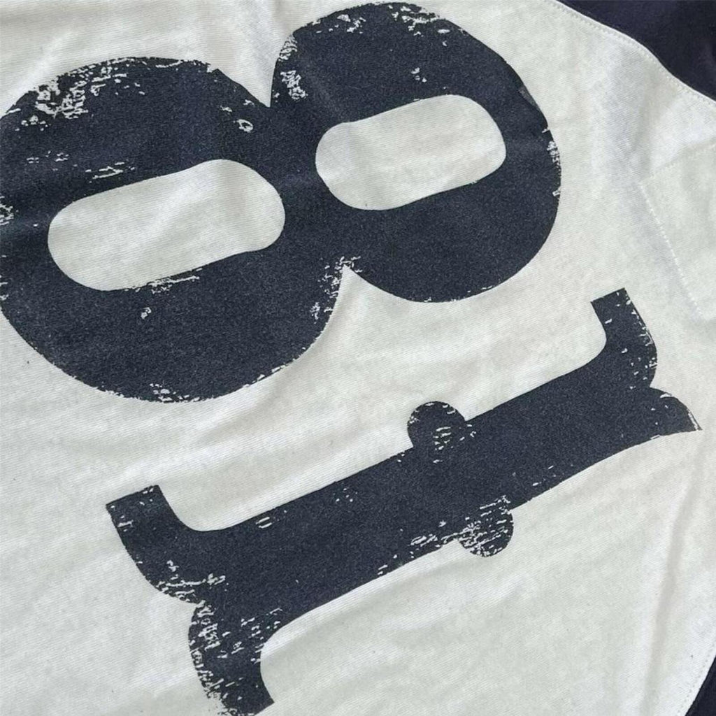 Vintage Guess Mens Navy & White No.81 Jersey T-Shirt Embroidered Logo Y2K Streetwear Size XL