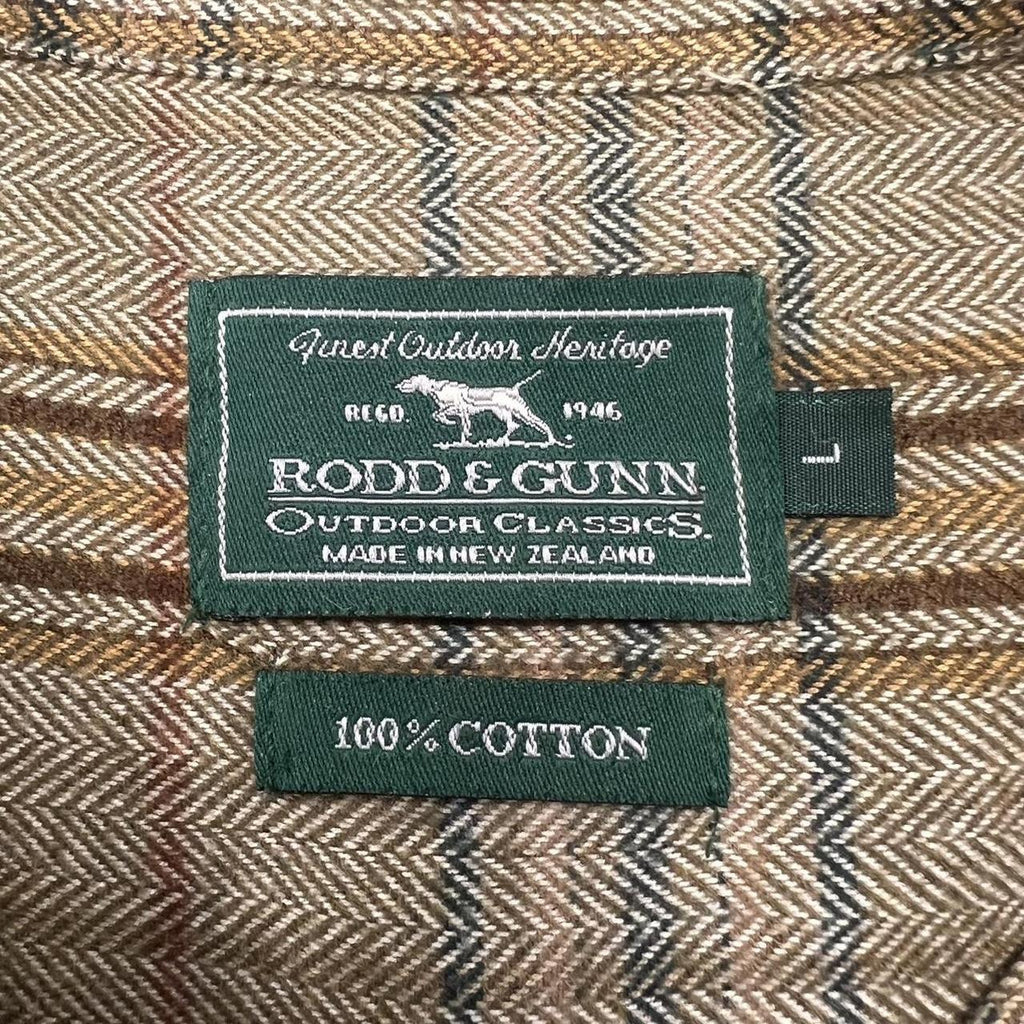 Vintage Rodd & Gunn Outdoor Collection Herringbone Plaid Button Up Shirt Large