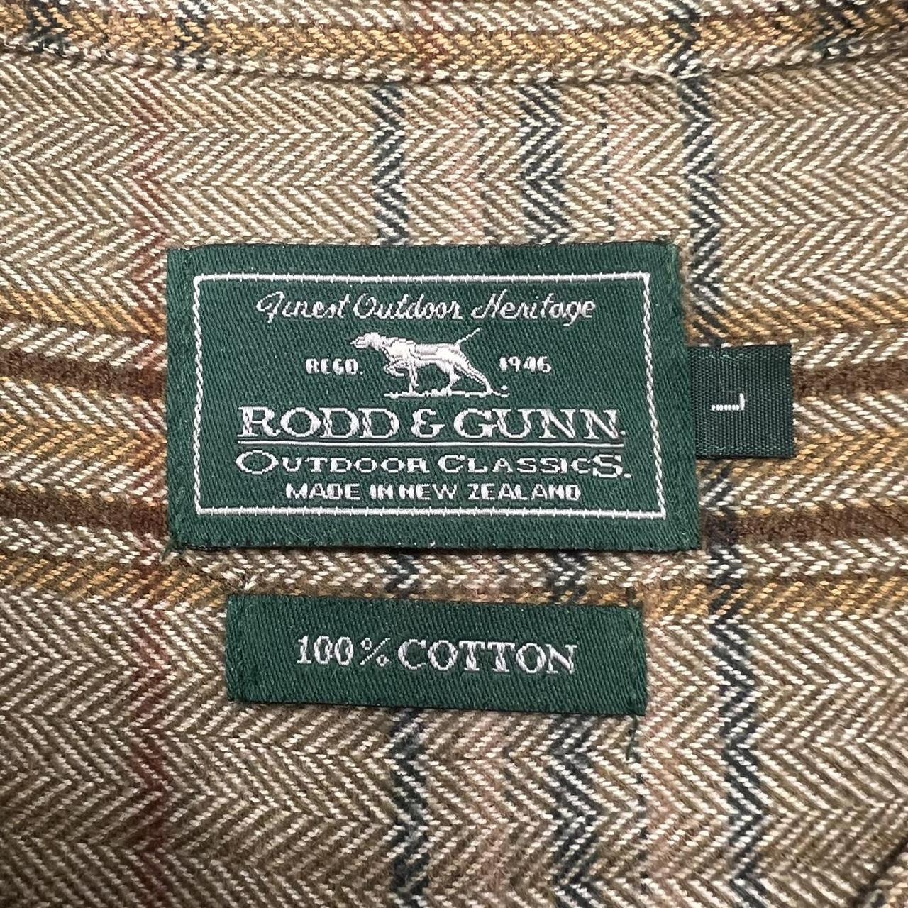 Vintage Rodd & Gunn Outdoor Collection Herringbone Plaid Button Up Shirt Large