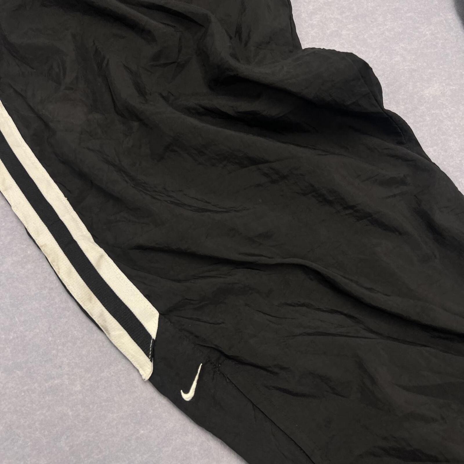 Vintage 90s Nike Men's Black & White Striped Baggy Streetwear Track Pants XL