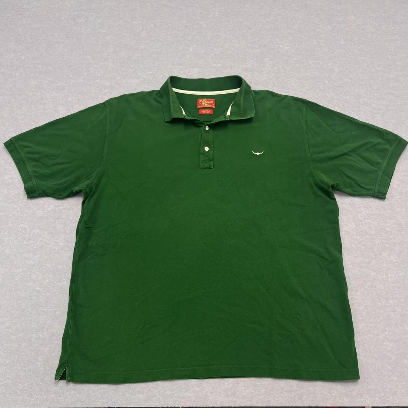 R.M. Williams Relaxed Fit Western Forrest Green Polo Shirt Mens XB Extra Broad