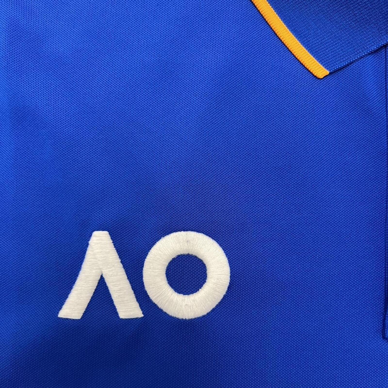 Polo Ralph Lauren Men’s AO Australian Open Tennis 2024 Navy Blue & Orange Big Pony Sports Polo XL