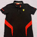 Ferrari X Puma Men’s Black & Red Motorsports Racing Sports Polo Y2K Size Medium