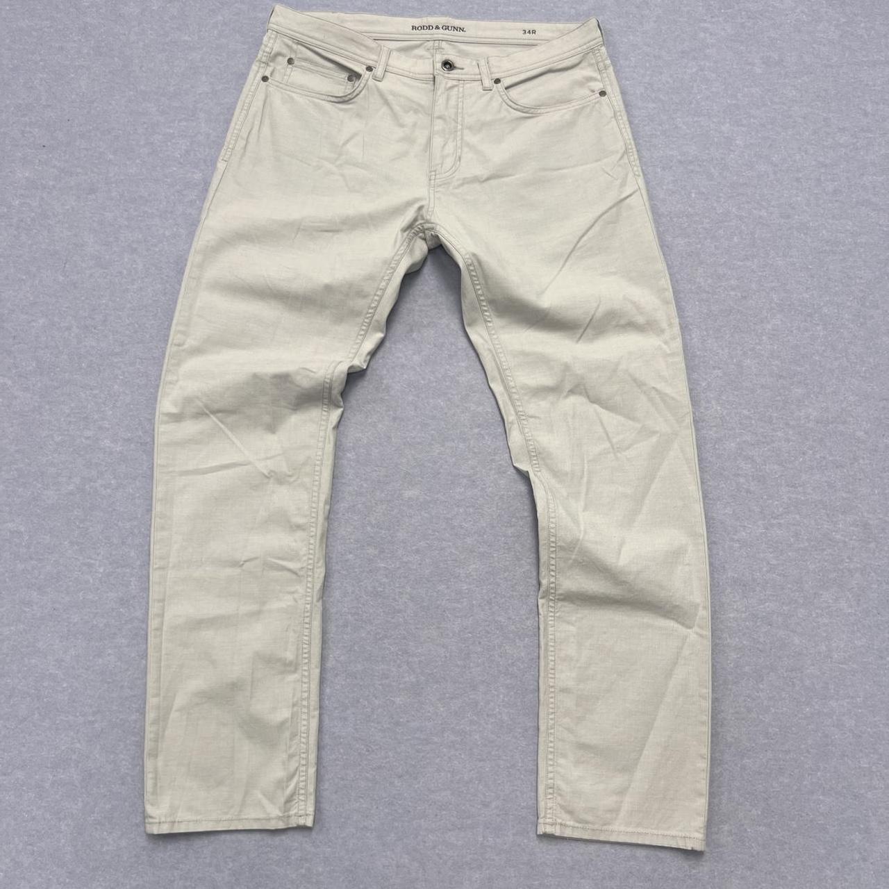 Vintage Rodd & Gunn Grey Marl Men’s Chino Trousers Preppy Straight 34R W34 L32