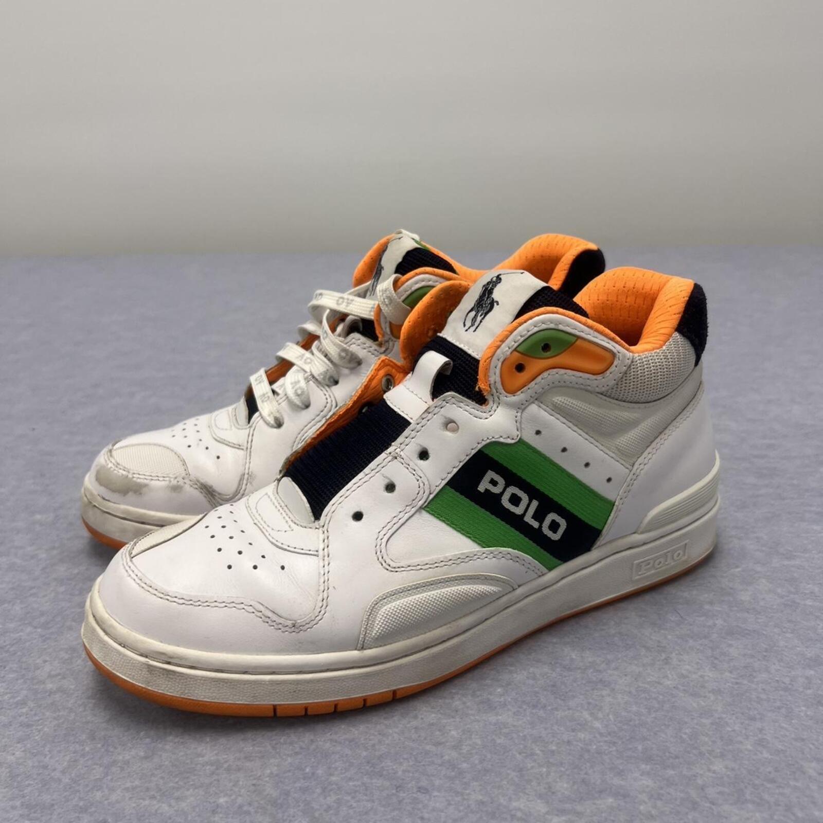 Polo Ralph Lauren Australian Open White & Navy Tennis Court Sport Sneakers US8.5 EU40