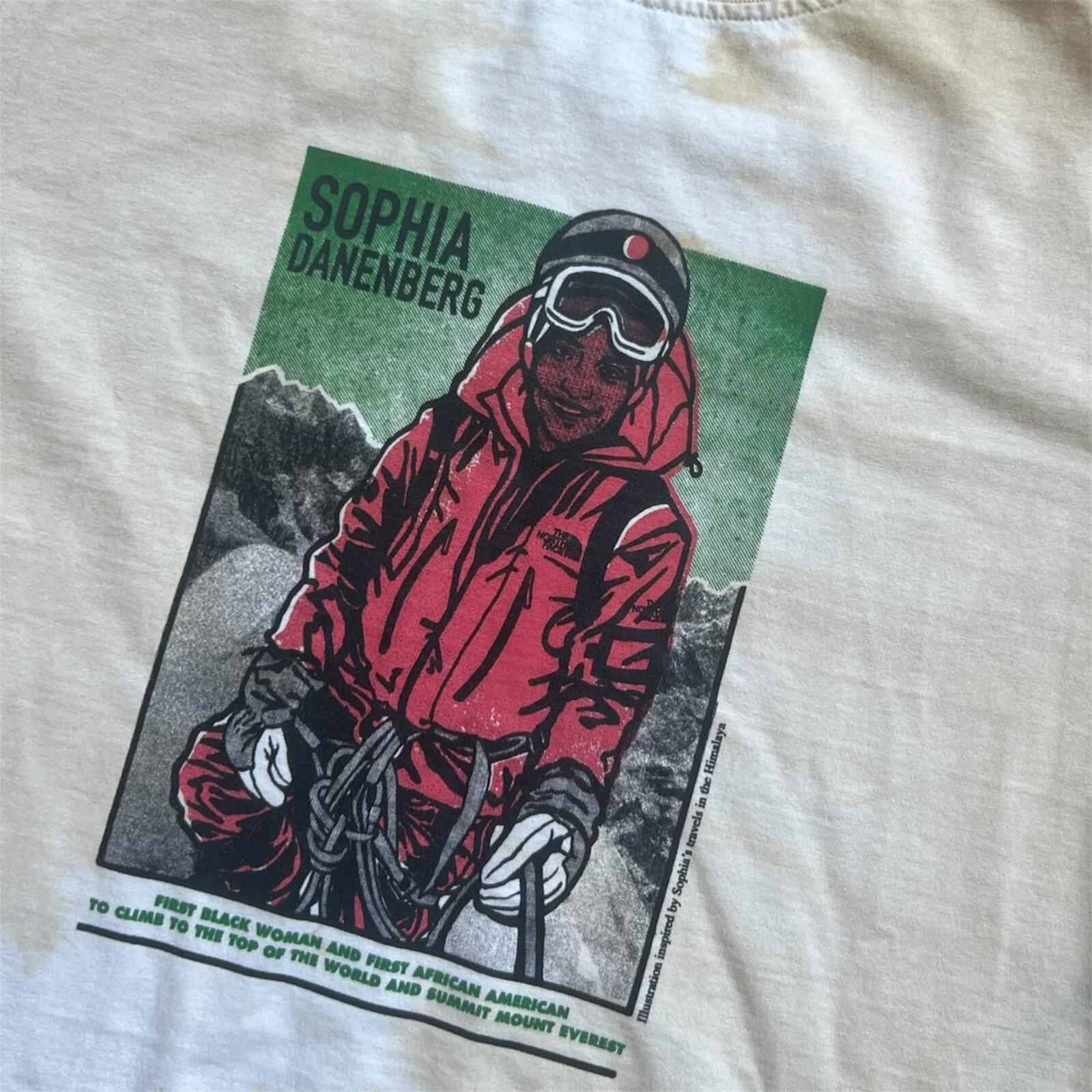 The North Face Sophia Danenberg Black History Tan Tie Dye T-Shirt Women’s XL