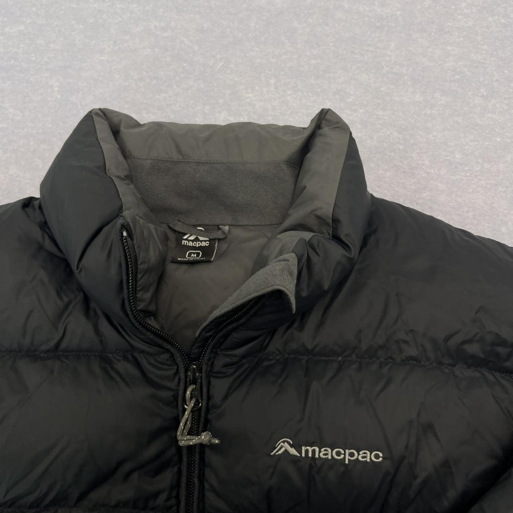 Vintage Macpac Black Duck Down Full Zip Winter Puffer Jacket Men’s Medium