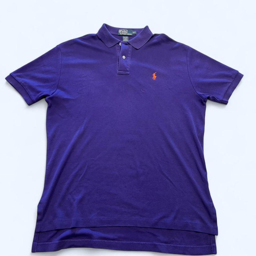 Vintage Polo Ralph Lauren Men's Purple Preppy Polo Size Small (Oversized Fit)