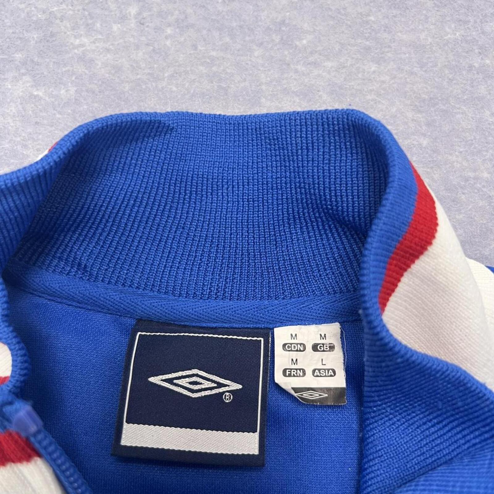 Vintage Umbro Italy Italia National Team Blue Full Zip Track Jacket Mens Medium