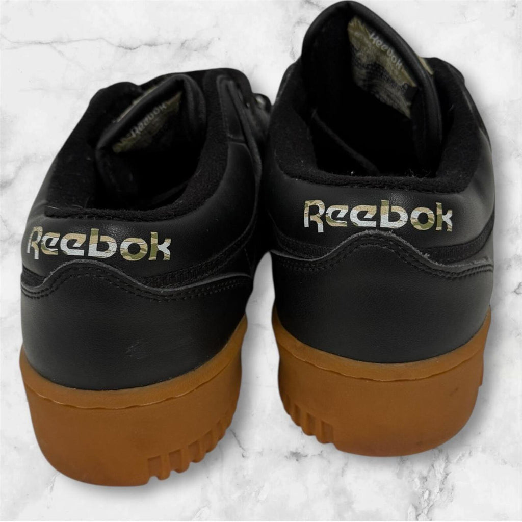 REEBOK Classic Workout Plus Black Carbon Gum Sole Sneakers / Shoes Men’s US8