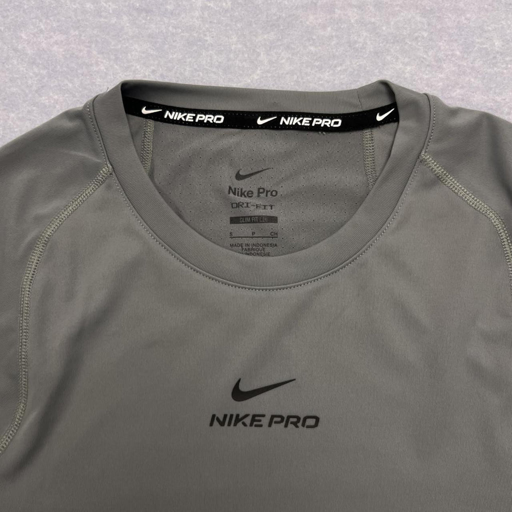Nike Pro Mens Dark Grey Compression Performance Gym Sport Training T-Shirt Small