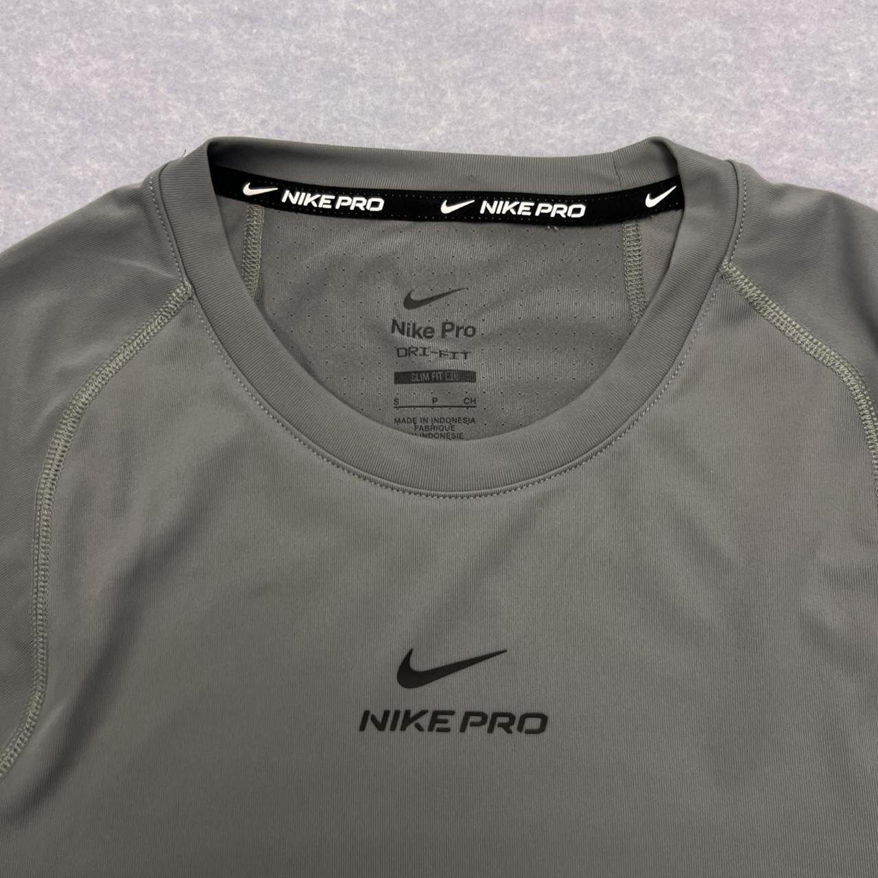 Nike Pro Mens Dark Grey Compression Performance Gym Sport Training T-Shirt Small