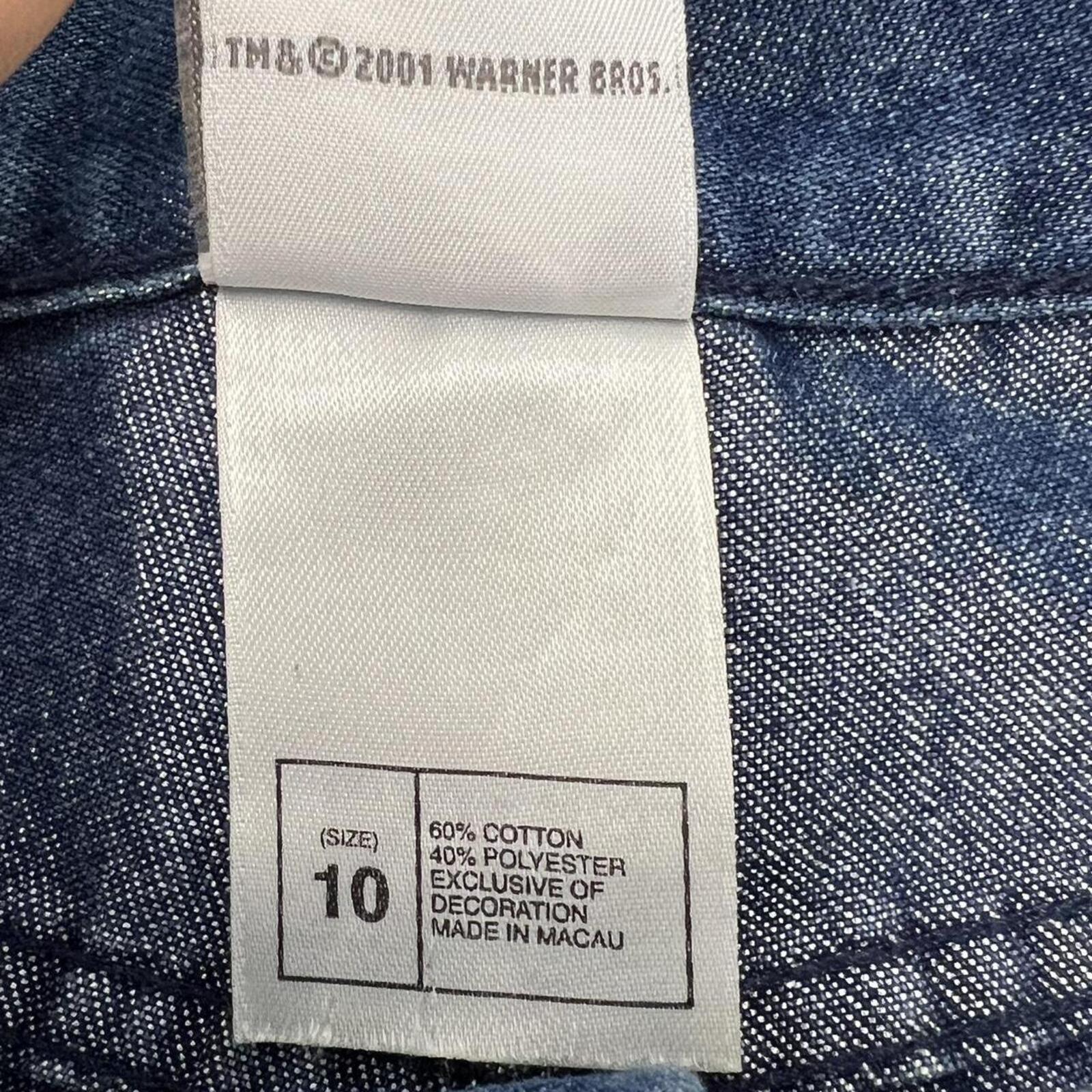 Vintage 2001 Warner Bros. Studio Store Tweety Bird Y2K Bootcut Jeans Youth 10