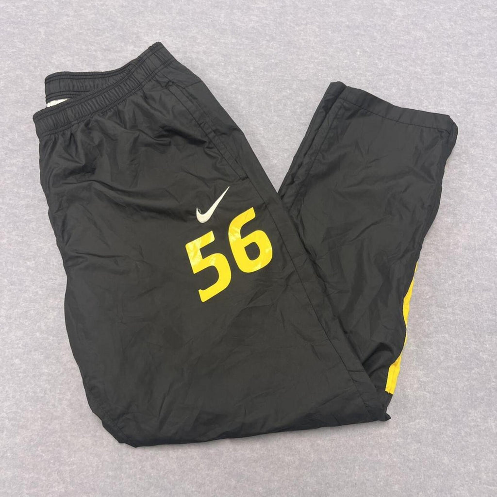 Vintage Nike Athletic Team Player Issue No.56 Black & Yellow Track Pants Men's XL