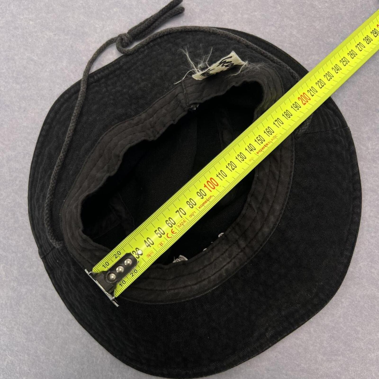 Vintage Quiksilver Surf Black Canvas Graphic Bucket Hat Surf Size S/M Y2K