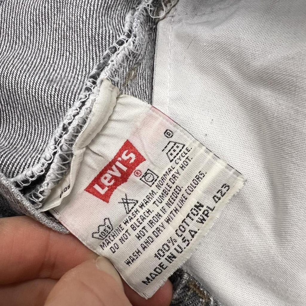 Vintage 1994 Levi’s 501 Grey Denim Jeans Made In USA Faded Distressed W38 L30
