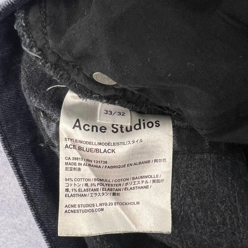 Vintage Acne Studios Ace Blue / Black Denim Jeans Men's W33 L32