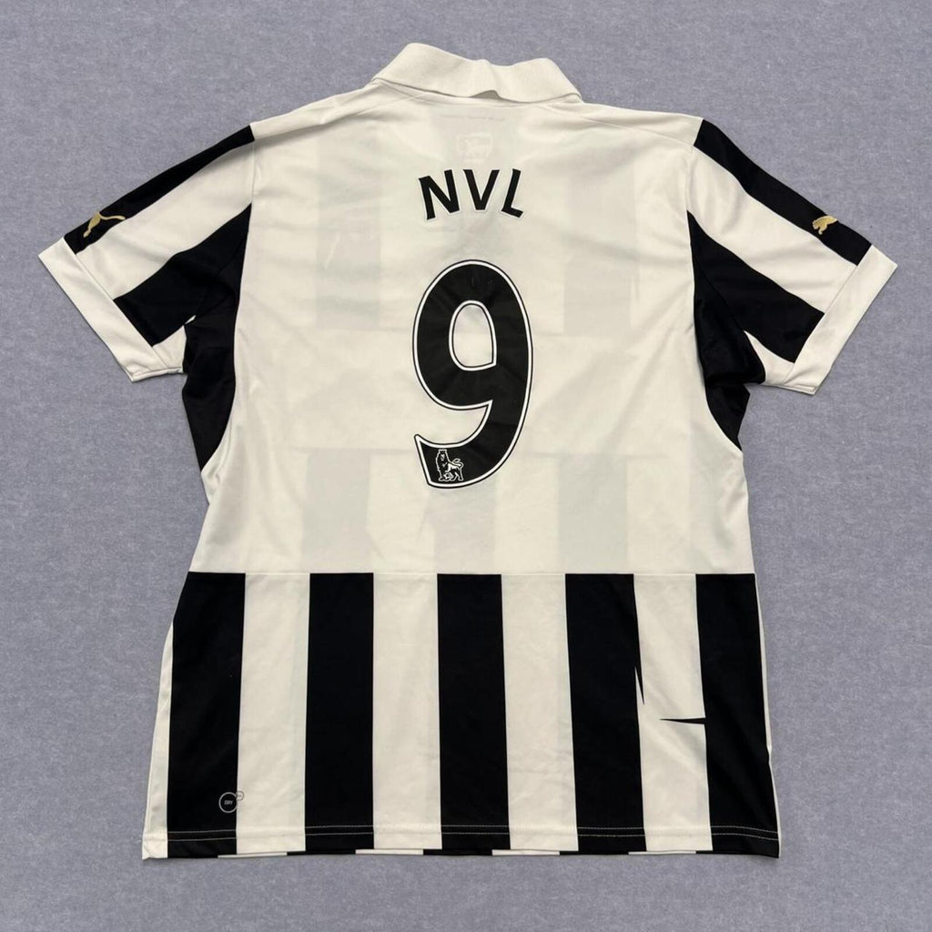 2012/13 Puma Newcastle United Men's Black White Stripe Home Jersey #9 NVL Large