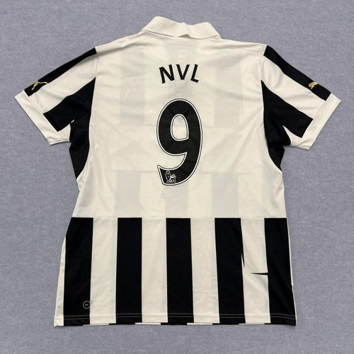 2012/13 Puma Newcastle United Men's Black White Stripe Home Jersey #9 NVL Large
