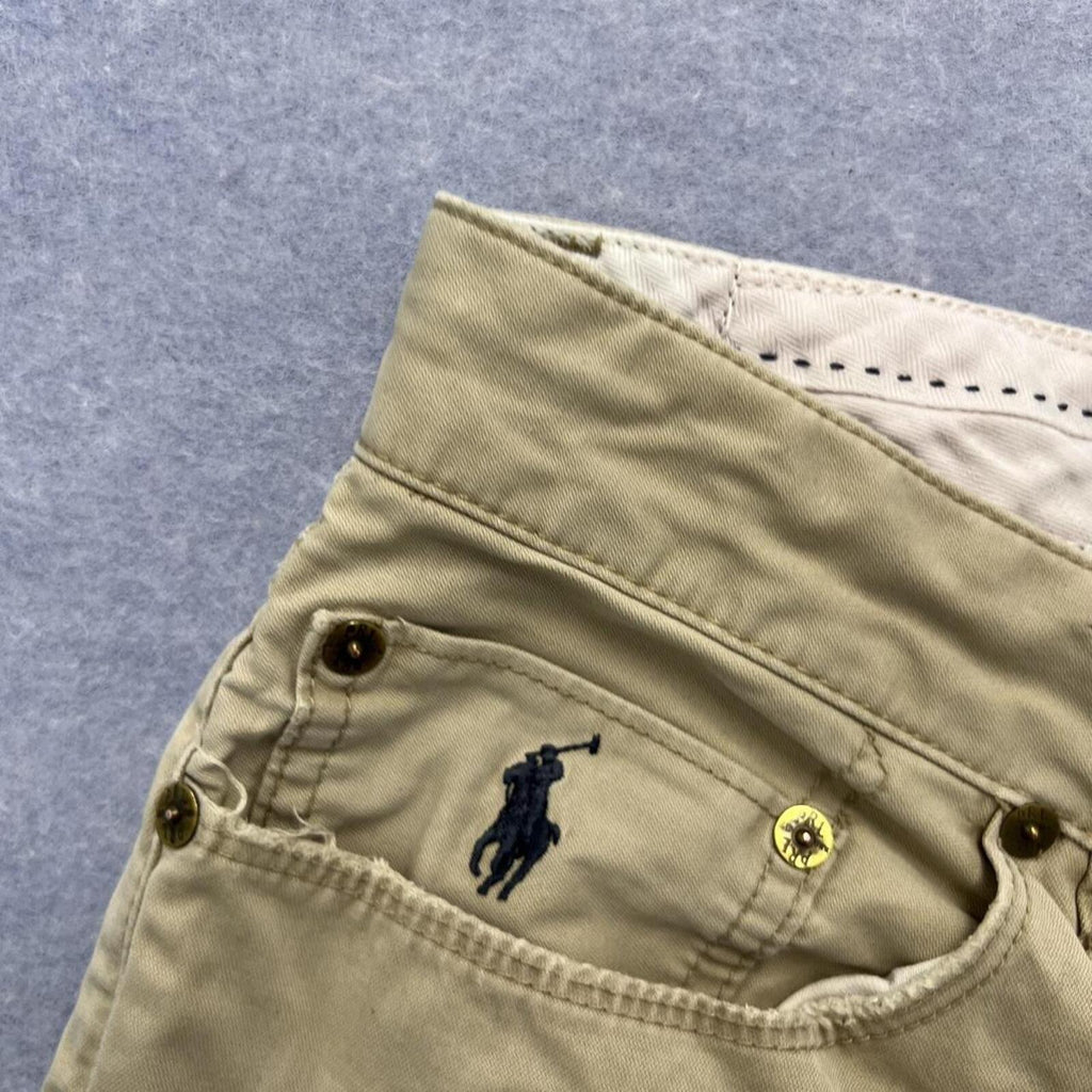Vintage Polo Ralph Lauren Men's Cream / Beige Chino Pants Trousers 34x32