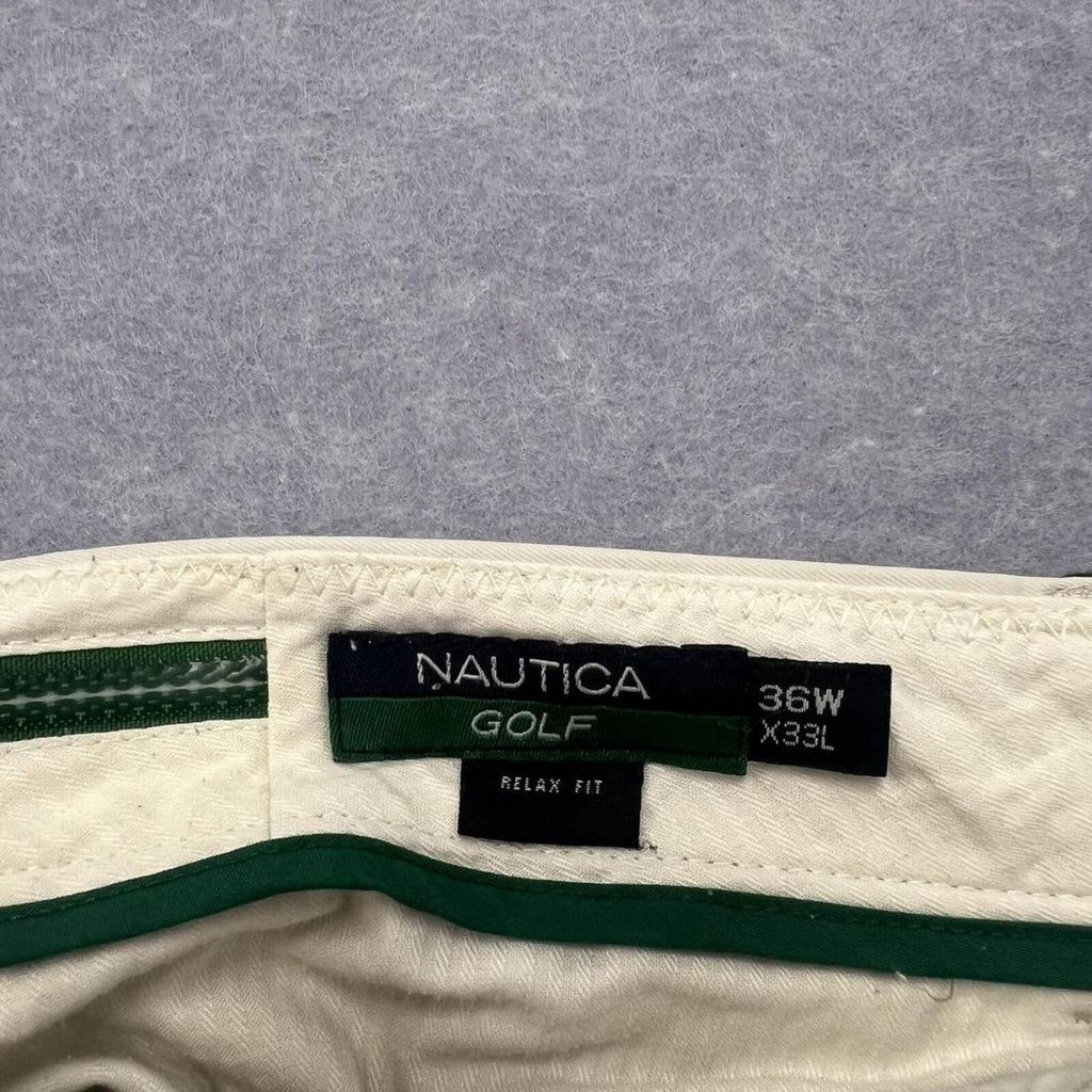 Vintage Nautica Golf Men's White Relaxed Fit Chino Pants Trousers W36 L33