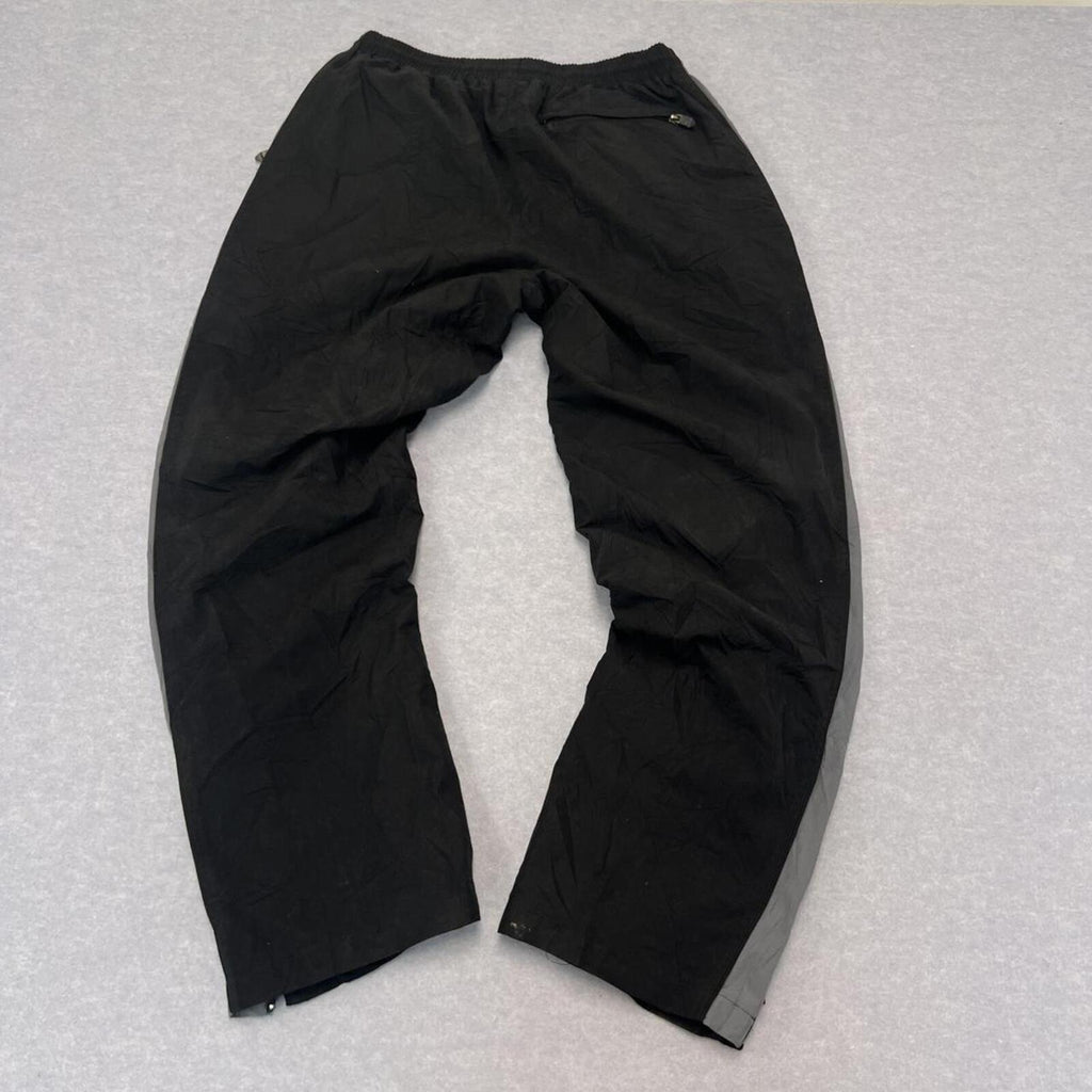 Vintage 90’s Champion Men's Black & Grey Side Stripe Baggy Track Pants Medium