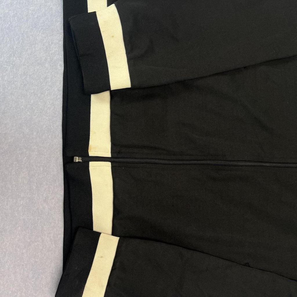 Vintage 90s Quiksilver Surf Full Zip Track Jacket Black White & Green XL Y2K