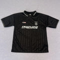 Half Half Streetwear Worldwide Records Black Soccer Jersey Oversized Small