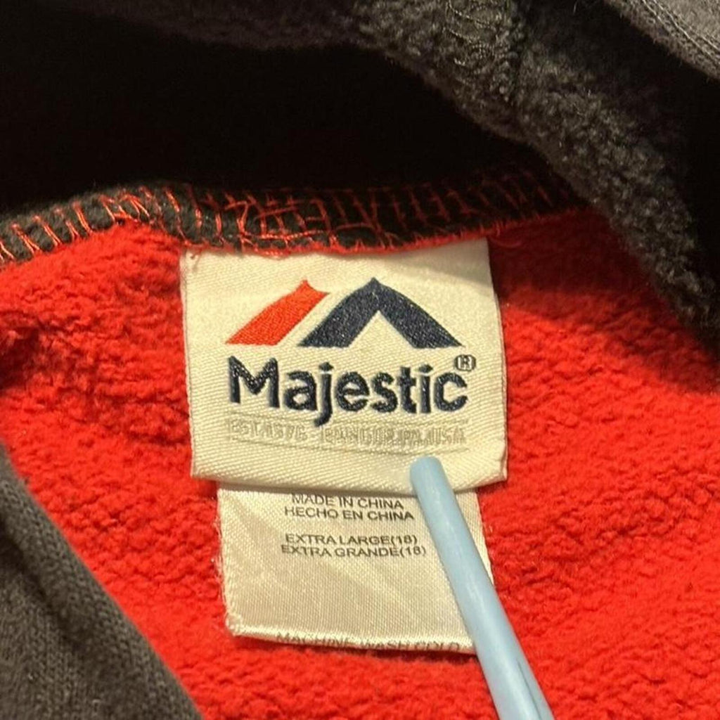 Vintage Majestic Cincinnati Reds Y2K Spell Out Baseball Hoodie Men’s S  -  Youth XL