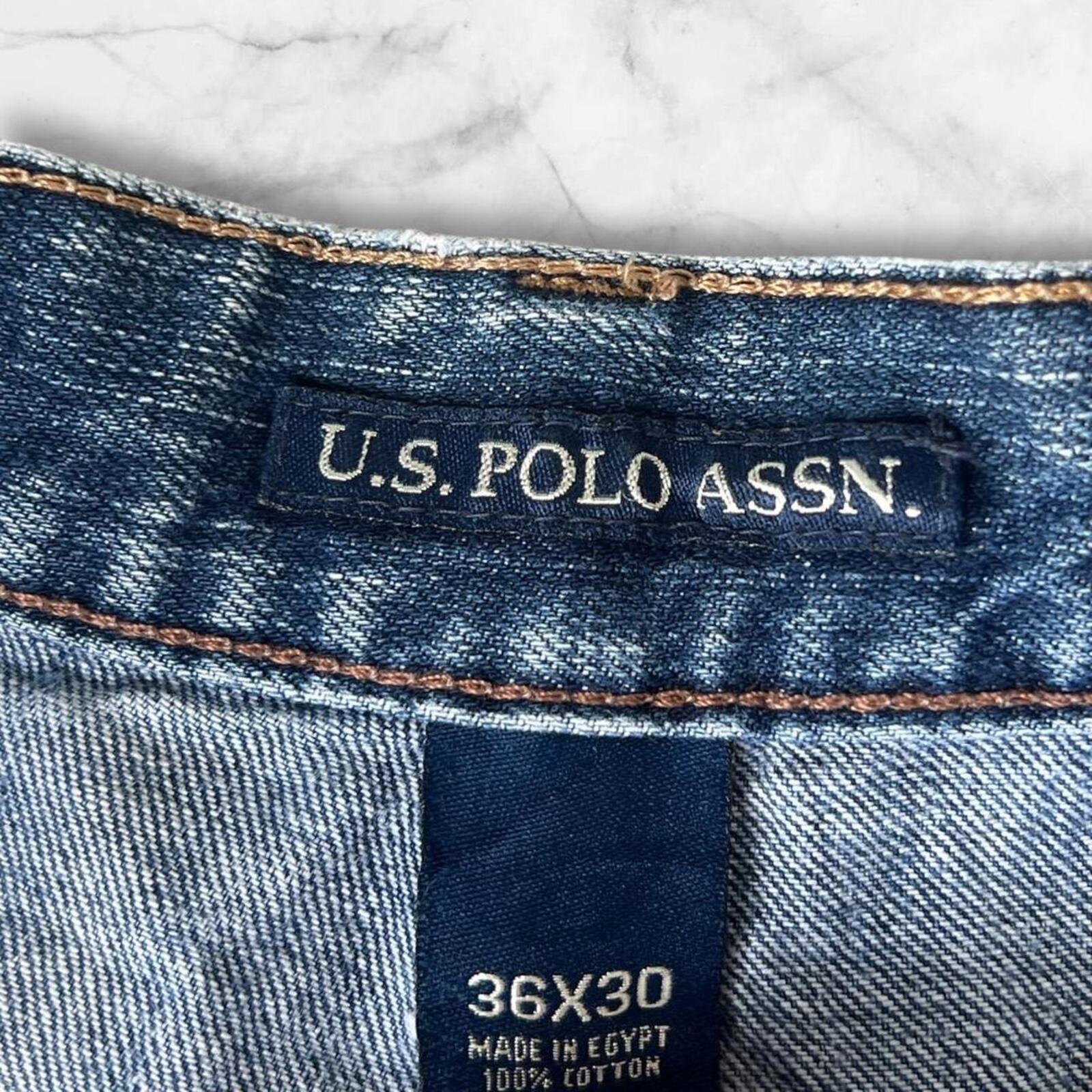 Vintage U.S. Polo Assn Men’s Denim Blue Jorts Jean Shorts Big Pony Y2K 36x30