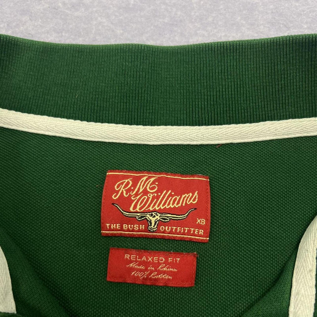 R.M. Williams Relaxed Fit Western Forrest Green Polo Shirt Mens XB Extra Broad