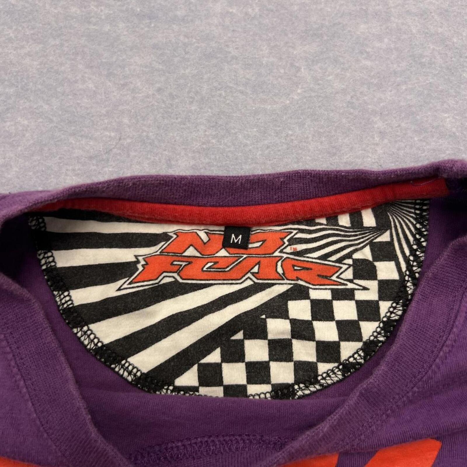Vintage 90’s No Fear Skate Men's Purple Skull & Snake Graphic T-Shirt Medium Y2K